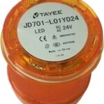 LAMPARA ROTATIVA LED AMARILLO 50MM DIAMETRO SIN BUZZER 24V AC/DC