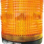 LAMPARA DE SEÑALIZACION AMARILLA FIJA - INTERMITENTE - ROTATIVA CON ALARMA AUDIBLE 100DB 90-240VAC MS115T MENICS
