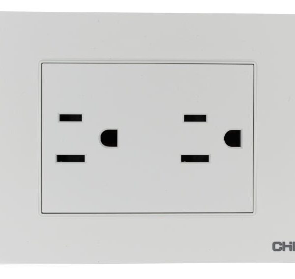 INTERRUPTOR NEW3-A11020  2-gang 3-pin socket 15A 125V