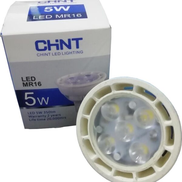 BOMBILLO / REFLECTOR LED MR16 LUZ BLANCA 6500K 5W 100-240VAC CHINT NEP-MR160100561
