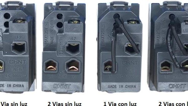 INTERRUPTOR DOBLE 3 VIAS 16A 125V BLANCO C/ LUZ INDICADORA NEW3-V CHINT
