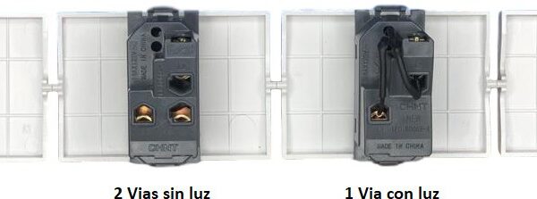 INTERRUPTOR SENCILLO 3 VIAS  16A 125V BLANCO C/ LUZ INDICADORA NEW3-V CHINT