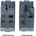 INTERRUPTOR TRIPLE 1 VIA 16A 125V BLANCO C/ LUZ INDICADORA NEW3-V CHINT