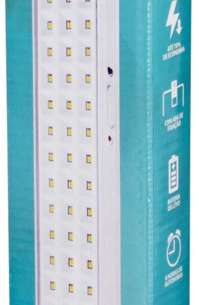 LAMPARA LED DE EMERGENCIA TIPO BARRA 60 LEDS 200/120 LUMENES 120-240V IP20 HASTA 40M2 DE ALCANCE 3/6 HORAS DE AUTONOMIA 25922 SEGURIMAX