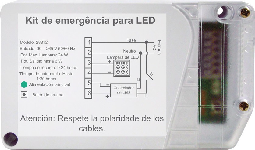 04-30-106_1.jpg KIT DE EMERGENCIA PARA LAMPARAS LED HASTA 24W ALIMENTACION 120-240V, SALIDA 20-85VDC 1.5 HORAS DE AUTONOMIA 28812 SEGURIMAX - Image 1