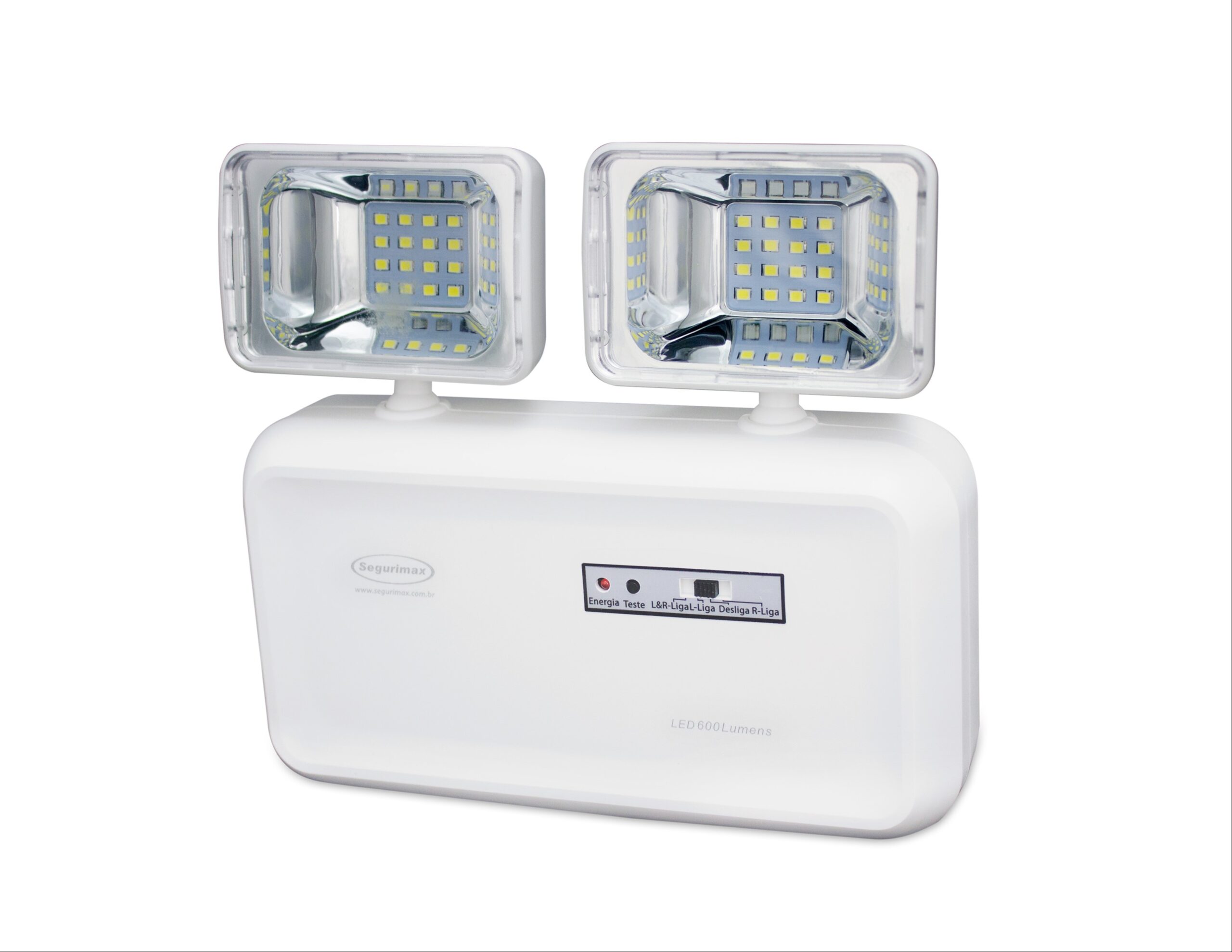 04-30-109_1.jpg LAMPARA LED DE EMERGENCIA 2 FAROS LATERALES 32 LEDS 600 LUMENES 120-240V IP20 HASTA 150M2 DE ALCANCE 2 HORAS DE AUTONOMIA 25682 SEGURIMAX - Image 1