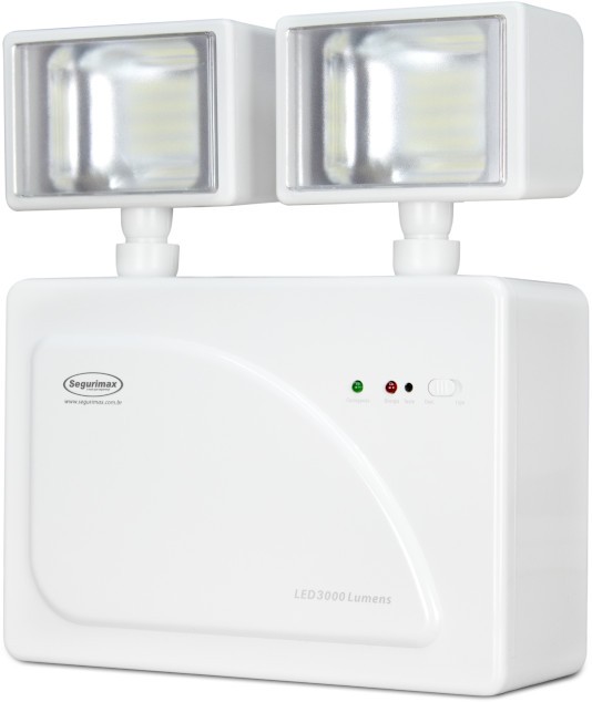 04-30-110_1.jpg LAMPARA LED DE EMERGENCIA 2 FAROS LATERALES 56 LEDS 3000 LUMENES 120-240V IP23 HASTA 600M2 DE ALCANCE 3 HORAS DE AUTONOMIA 24777 SEGURIMAX - Image 1