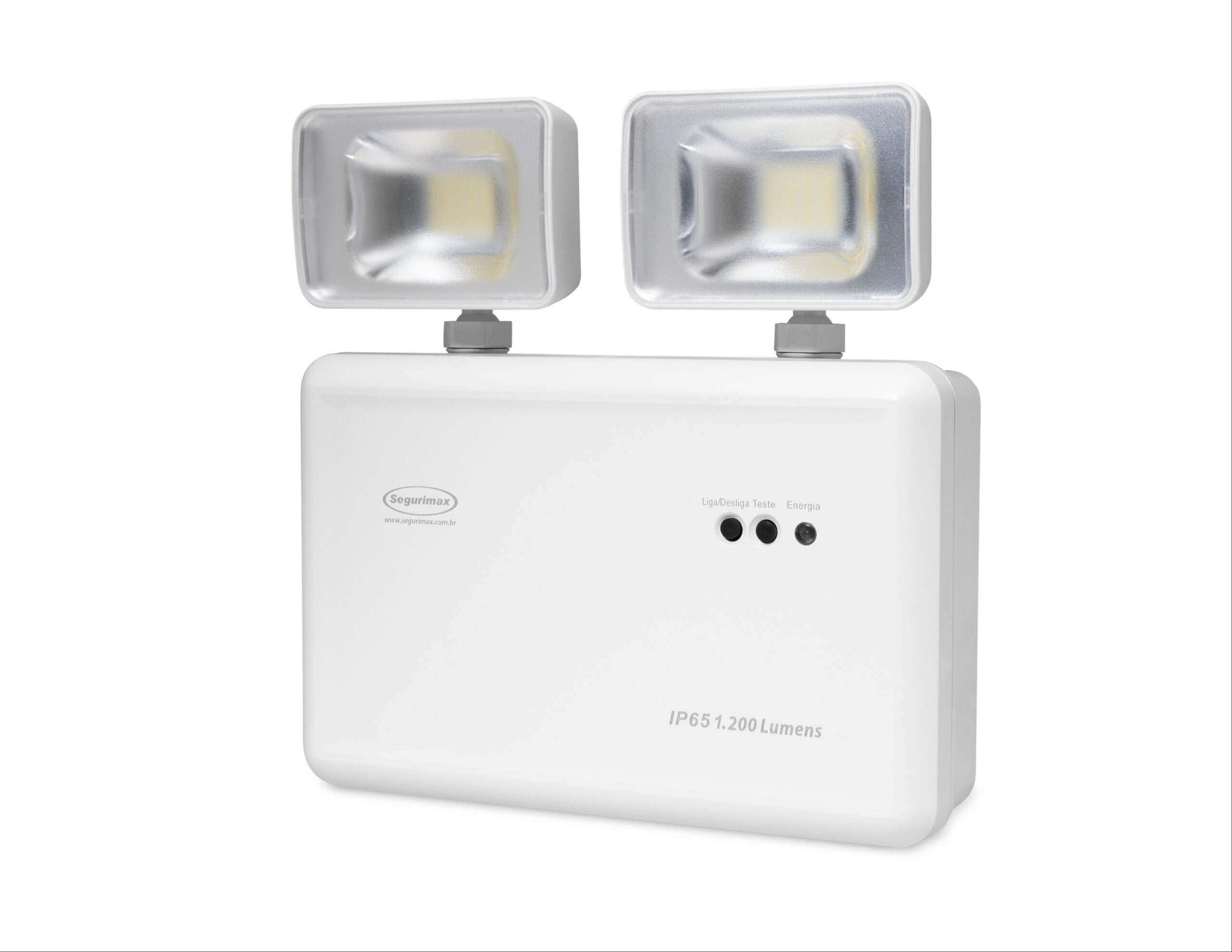 04-30-111_1.jpg LAMPARA LED DE EMERGENCIA 2 FAROS LATERALES 48 LEDS 1200 LUMENES 120-240V IP65 HASTA 150M2 DE ALCANCE 3 HORAS DE AUTONOMIA 26568 SEGURIMAX - Image 1