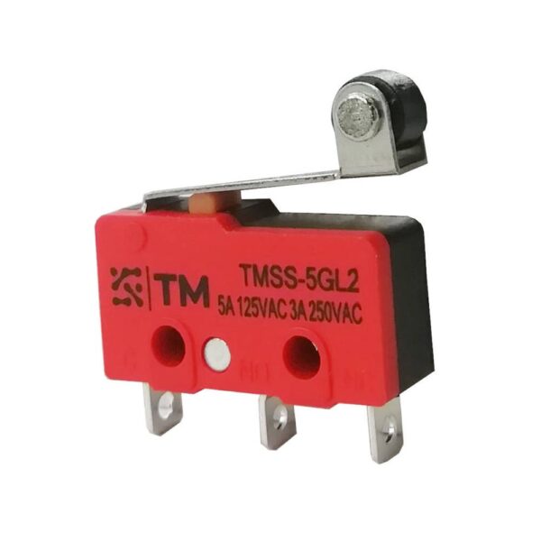 MICROSWITCH MINIATURA PALANCA CON ROLDANA 3A 250VAC, TM