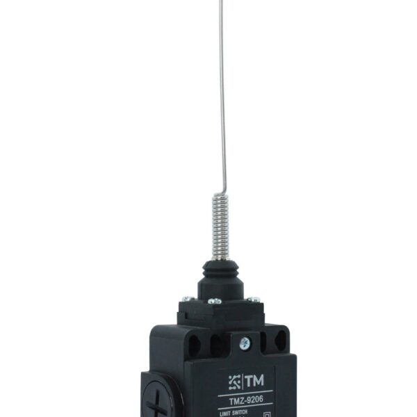 INTERRUPTOR FINAL DE CARRERA NEGRO COMPACTO, ALAMBRE CON RESORTE, IP65, 1NO/1NC, 10A 250VAC AC15, TM