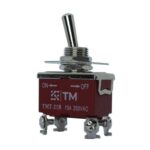 INTERRUPTOR CODILLO METAL 2 POLOS ON-OFF 15A 250VAC 4 TORNILLOS, TM