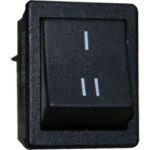 INTERRUPTOR PARA PANEL 2 POLOS CUERPO NEGRO ON-ON  16A 250VAC 6 TERMINALES