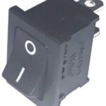 INTERRUPTOR PARA PANEL 1 POLOS CUERPO NEGRO ON-OFF 10A 125VAC 2 TERMINALES