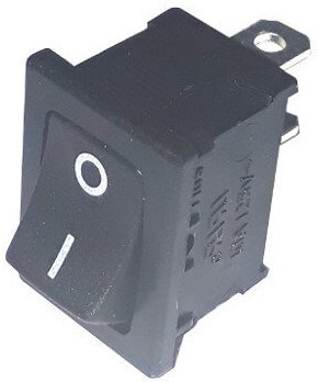 04-34-108_1.jpg INTERRUPTOR PARA PANEL 1 POLOS CUERPO NEGRO ON-OFF 10A 125VAC 2 TERMINALES - Image 1
