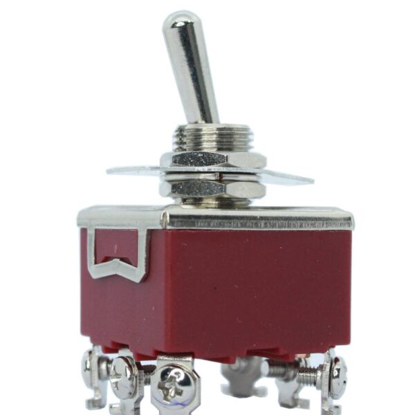 INTERRUPTOR CODILLO METAL 3 POLOS ON-OFF 15A 250VAC 6 TORNILLOS, TM