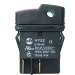 INTERRUPTOR ON OFF CON PROTECTOR TRANSPARENTE 2 POLOS 12A 250VAC 30X22
