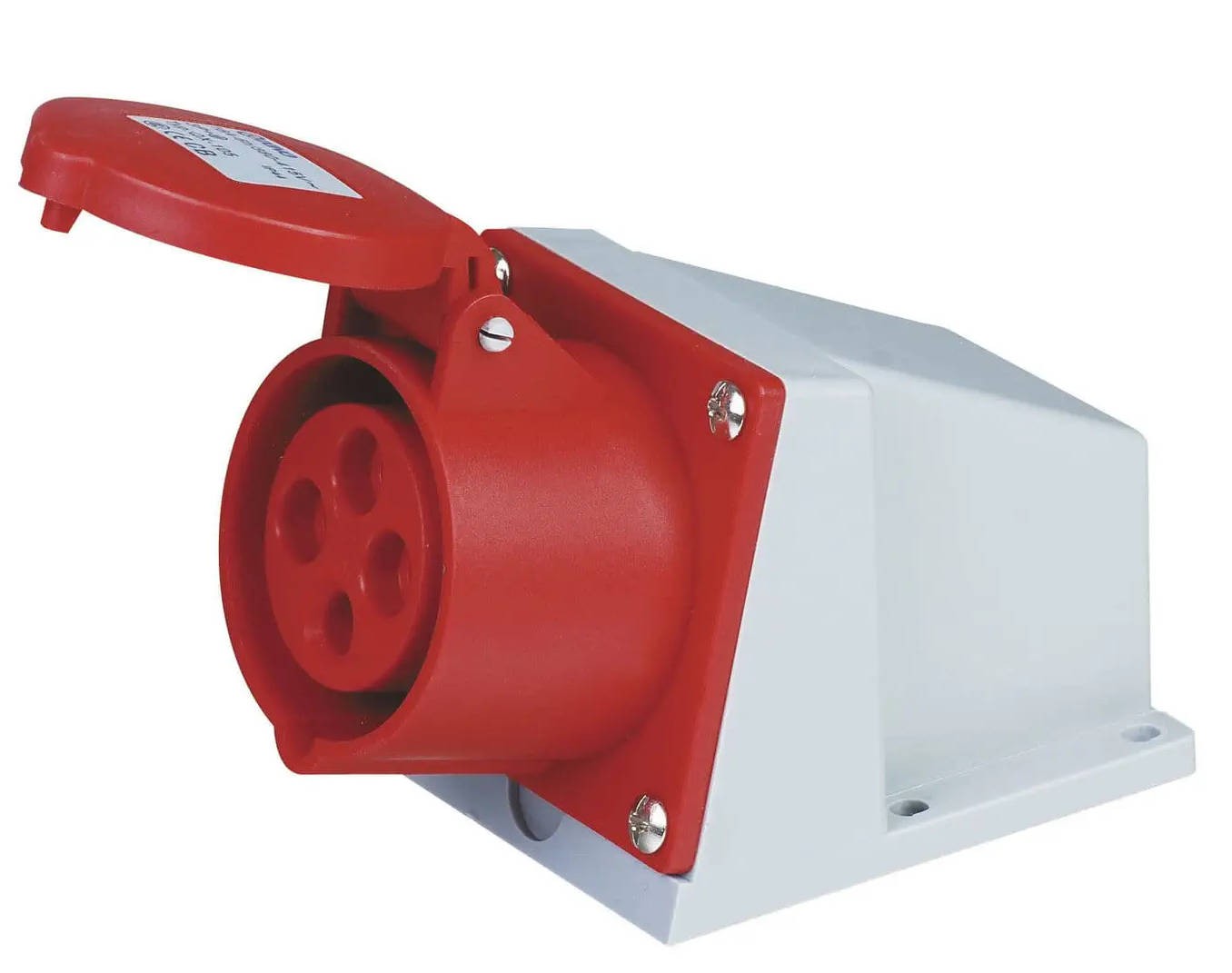 04-37-000_1.jpg TOMA INDUSTRIAL 3P+E 16A 415VAC IMPERMEABLE SOBREPONER - Image 1