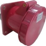 TOMA INDUSTRIAL 4P+E 63A 415VAC ANG.RECTO IMPERM. EMPOTRAR