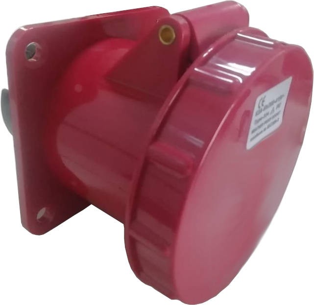 04-37-023_1.jpg TOMA INDUSTRIAL 4P+E 63A 415VAC ANG.RECTO IMPERM. EMPOTRAR - Image 1