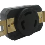 TOMA DE SEGURIDAD TIPO NEMA MARCA TM 2 POLOS + TIERRA DE EMPOTRAR CONFIGURACION L6-30R CORRIENTE MAXIMA 30 AMP VOLTAJE MAXIMO 250V CERTIFICADO UL