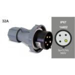 CLAVIJA AEREA 32A 500 3P+T 7H IP67 14402 SPEEDPRO FAMATEL