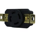 TOMACORRIENTE DE SEGURIDAD MEDIA VUELTA NEMA L15-30R EMPOTRABLE 30A 250V 3P+T UL