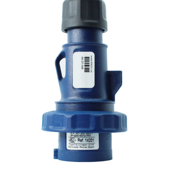 CLAVIJA AEREA 16A 220-240VAC 3P+T 9H IP67 14201 AZUL SPEEDPRO FAMATEL