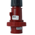 CONECTOR INDUSTRIAL MONTAJE AEREO CORRIENTE 32 AMP CONFIGURACION ELECTRICA 3 POLOS + TIERRA COLOR ROJO NIVEL DE TENSION 380-415V 50-60HZ HORARIO 3H GRADO DE PROTECCION IP67