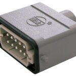 CONECTOR INDUSTRIAL 10 POLOS 16A 250V MACHO DE EXTENSION SALIDA POSTERIOR (REQUIERE MANGUITO PG16)
