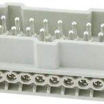 CONECTOR INDUSTRIAL 16 POLOS 16A 500V MACHO DE EXTENSION SALIDA LATERAL (REQUIERE MANGUITO PG21)