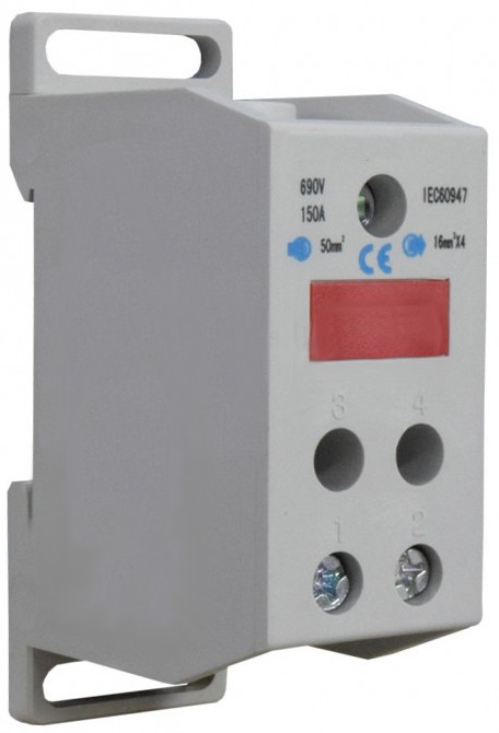 04-40-009_1.jpg BLOQUE DISTRI. ENT 1 X6-1/0AWG SAL 4X6AWG 150A 690V AMARILLO - Image 1