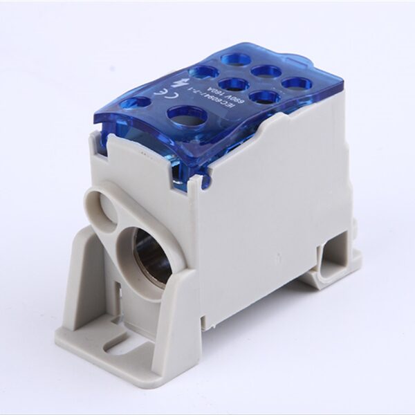 BORNE DE DISTRIBUCION 2 ENTRADAS 1 X 10-70MM2 + 1 X 6-16MM2 6 SALIDAS 6 X 2.5-16MM2 690V 160A MARCA TM