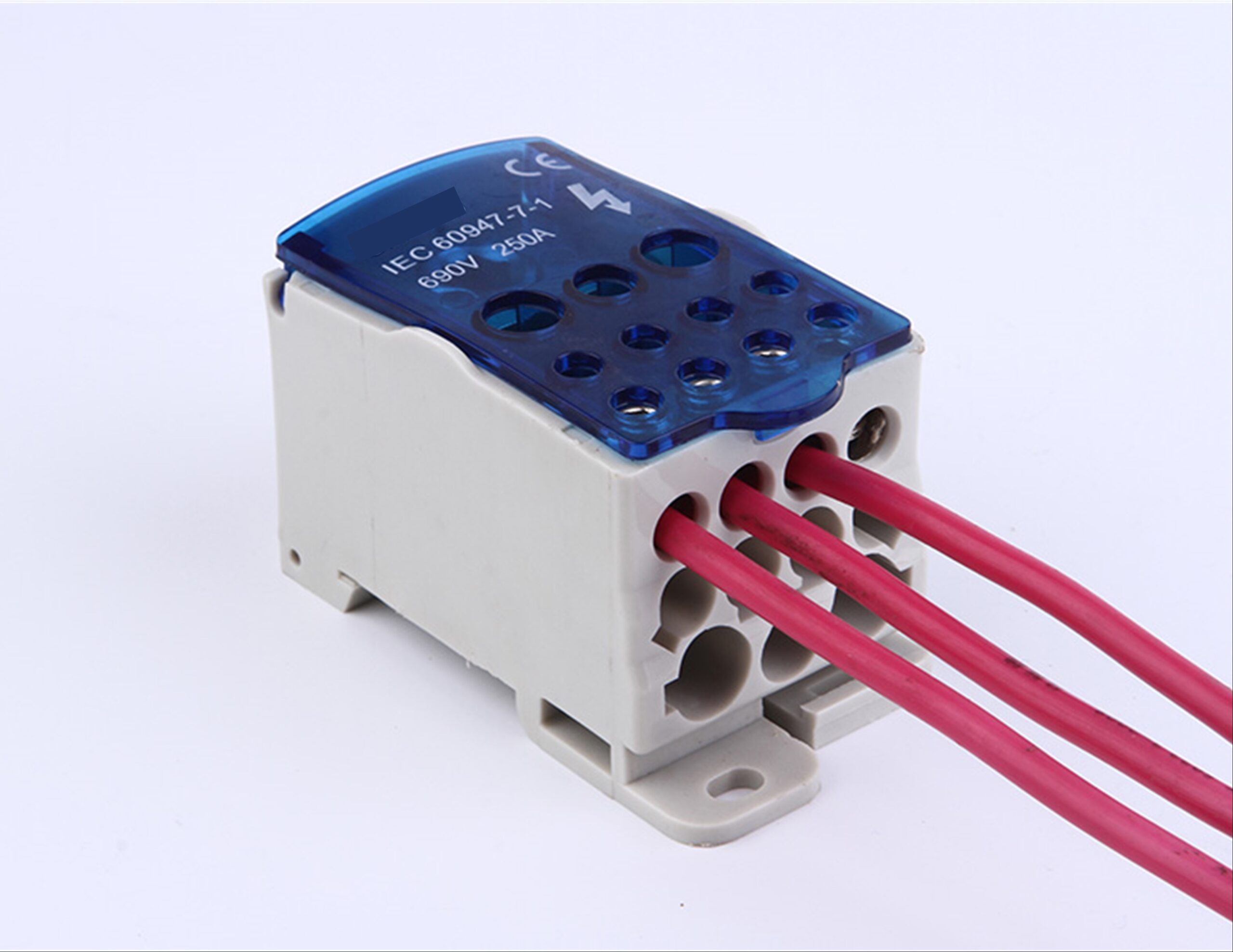 04-40-037_1.jpg BORNE DE DISTRIBUCION IEC 1 ENTRADA 1 X 95-185MM2 11 SALIDAS 4 X 2.5-10MM2 + 5 X 6-16MM2 + 2 X 6-35MM2 690V 400A MARCA TM - Image 1