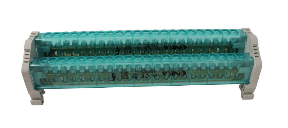 04-40-040_1.jpg UNIDAD DE DISTRIBUCION 2 BARRAS X 22 DERIVACIONES, 750V 160A - Image 1