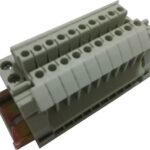 BORNERA JCUK EN JUEGO 4MM2-12AWG 800V 32AMP GRIS CON RIEL