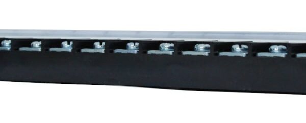 REGLETA DE POLICARBONATO NEGRA 12 POLOS 45A (4MM2) 600V 100GRADOS TAMAÑO 24X120X38MM