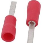 TERMINAL DE PIN PLANO PARA CABLE 22-16AWG FORRO ROJO