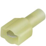 TERMINAL CABLE MACHO NO 10-12 AMARILLA AISLADA COMPLETA NYLON PAQ 100 UNIDS