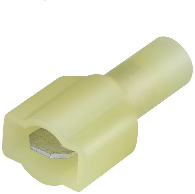 04-45-023_1-1.jpg TERMINAL CABLE MACHO NO 10-12 AMARILLA AISLADA COMPLETA NYLON PAQ 100 UNIDS - Imagen 1