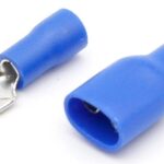 TERMINAL CABLE MACHO NO 16-14 FASTON FORRO AZUL PAQ 100 UNIDS