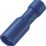TERMINAL CABLE HEMBRA NO 16-14 AZUL REDONDA PAQ 100 UNIDS
