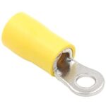 TERMINAL TIPO OJO AWG 12-10 3.7 MM AMARILLA AISLADA PAQ 100 UNIDS
