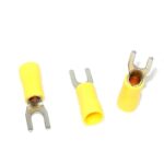 TERMINAL HORQUILLA AWG 12-10 AMARILLO 5/32 PULGADAS PAQ 100 UNIDS