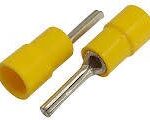 TERMINAL DE PIN SOLIDO PARA CABLE 12-10AWG FORRO AMARILLO PAQ 100 UNIDS