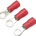 TERMINAL TIPO OJO AWG 22-16 5/32 ROJO AISLADAV PAQ 50 UNIDS