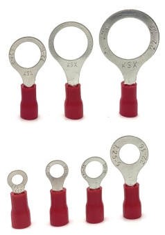 04-45-079_1.jpg TERMINAL DE OJO (5MM DIA) PARA CABLE 22-16AWG FORRO ROJO - Image 1