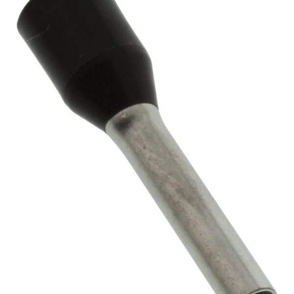 TERMINAL DE PIN HUECO PARA CABLE 16AWG FORRO NEGRO