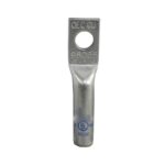 TERMINAL DE COMPRESION DE OJO PARA CABLE 6 AWG ORIFICIO 1/4 PULGADAS DE BARRIL LARGO COBRE ELECTRO ESTAÑADO 600 VOLTIOS 90C CODIGO DE COLOR AZUL
