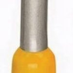 TERMINAL DE PIN HUECO MARCA TM PARA CABLE 1MM2 / 18AWG COLOR AMARILLO PAQUETE DE 100UNDS