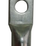 TERMINAL DE OJO COBRE ESTAÑADO MARCA TM PARA CALIBRE DE CABLE 4 AWG CONFIGURADO EN DOBLE ORIFICIO DIAMETRO DE 1/4 PULGADA MARCADO EN COLOR GRIS NORMADO UL